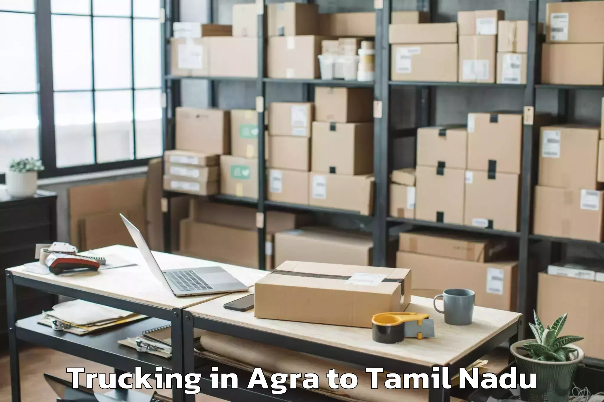 Top Agra to Polur Trucking Available